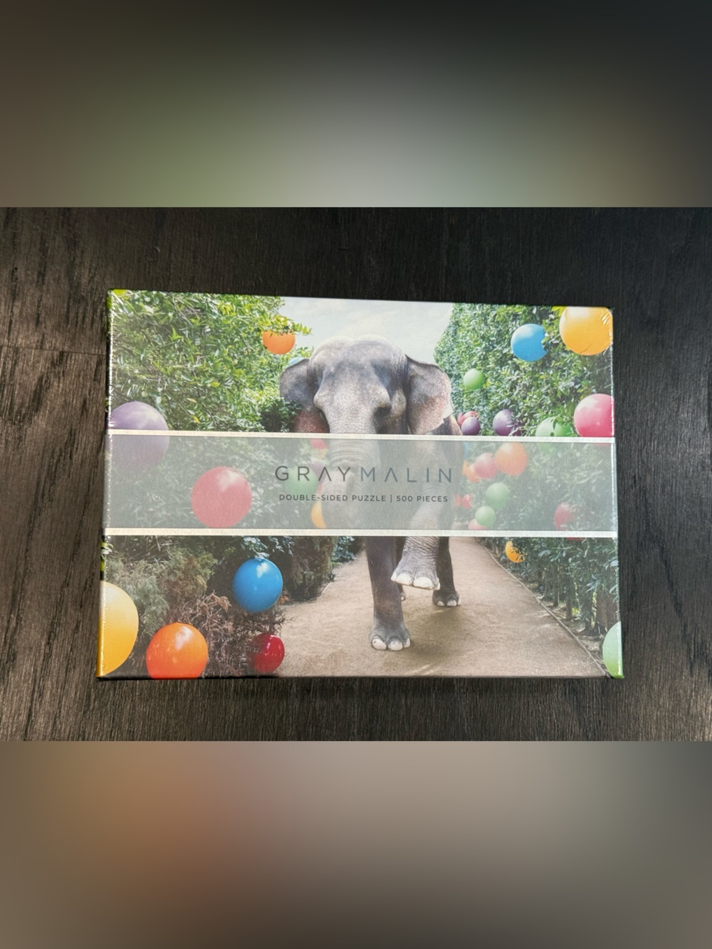 New Gray Malin Double-sided 24 x 18" Elephant Balloons Giraffe 500-Piece Puzzle